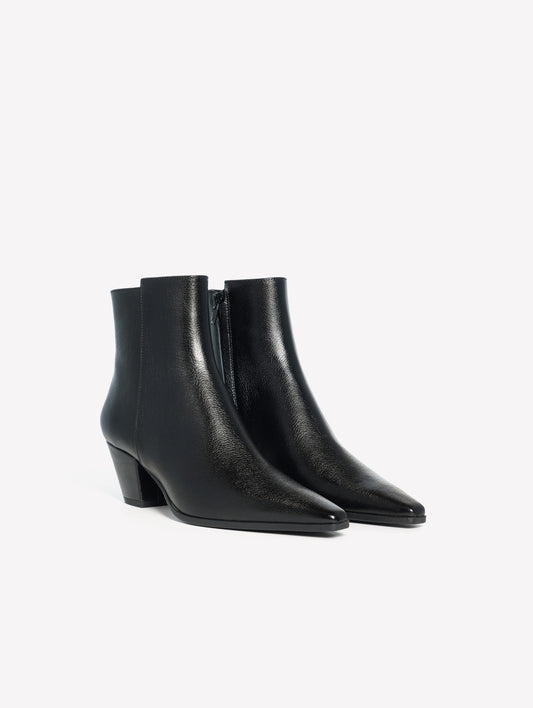 STIVALETTO IN PELLE NERA CON TACCO MEDIO MILIA - Nero | Roberto Festa