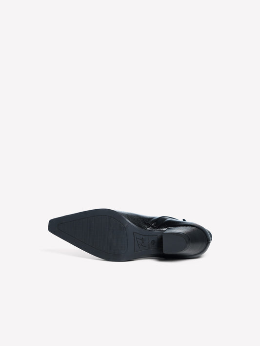STIVALETTO IN PELLE NERA CON TACCO MEDIO MILIA - Nero | Roberto Festa