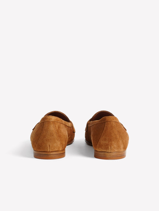 LEATHER-COLORED LOAFER IN SUEDE MINERVA - Brown | Roberto Festa