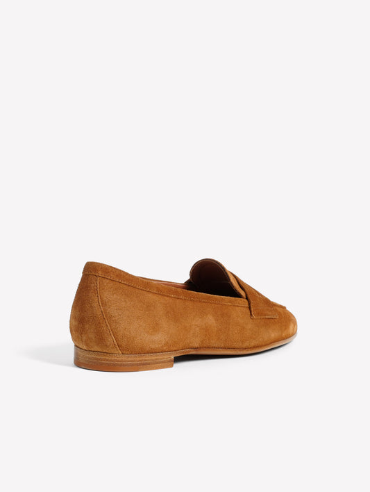LEATHER-COLORED LOAFER IN SUEDE MINERVA - Brown | Roberto Festa
