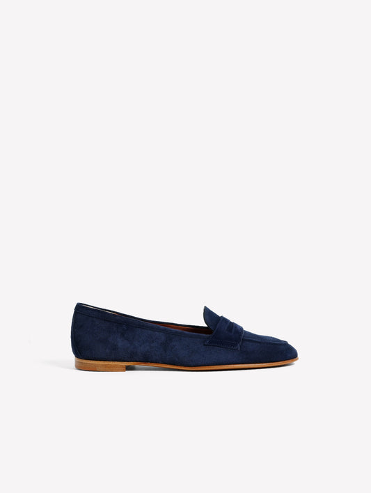 NAVY BLU SUEDE LOAFER MINERVA - Products | Roberto Festa