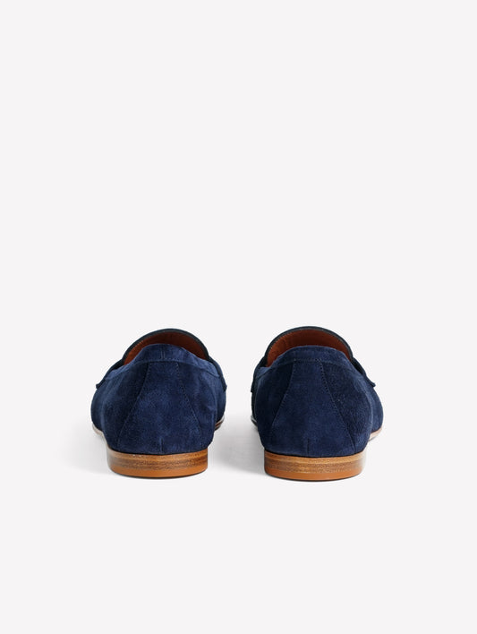 NAVY BLU SUEDE LOAFER MINERVA - Navy blue | Roberto Festa