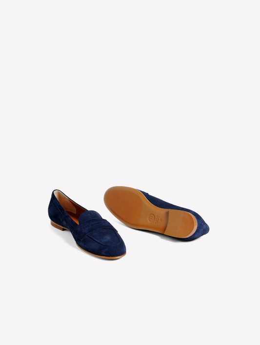 NAVY BLU SUEDE LOAFER MINERVA - Navy blue | Roberto Festa