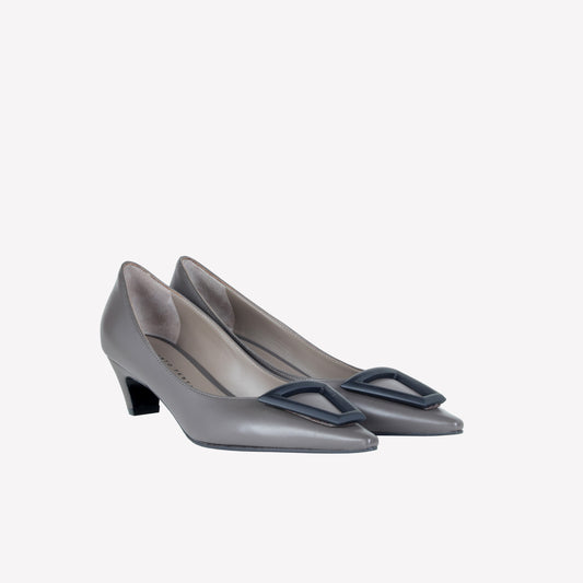 LAMBSKIN PUMPS WITH RUBBERIZED BUCKLE MOON - Pumps | Roberto Festa