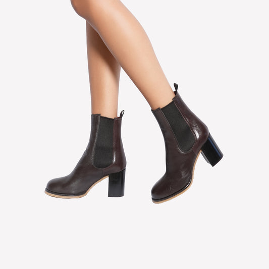 BEATLES IN LAMB MORO’S HEAD WITH HIGH HEEL MURIELS - Products | Roberto Festa