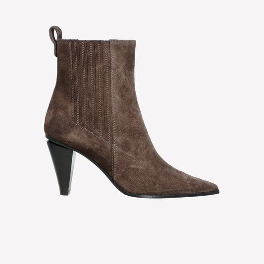 BEATLES IN SUEDE MORO’S HEAD WITH HIGH HEEL NOVA - Products | Roberto Festa