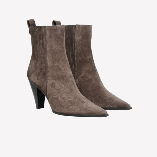 BEATLES IN SUEDE MORO’S HEAD WITH HIGH HEEL NOVA - Products | Roberto Festa