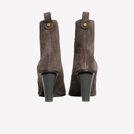 BEATLES IN SUEDE MORO’S HEAD WITH HIGH HEEL NOVA - Marrone | Roberto Festa