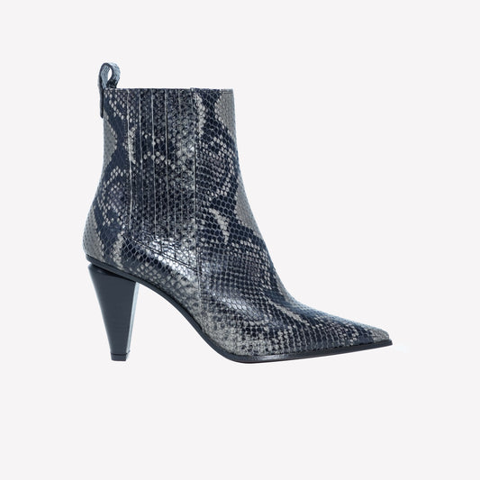 BEATLES IN LAMB PRINT PYTHON GREY WITH HIGH HEEL NOVA - Products | Roberto Festa