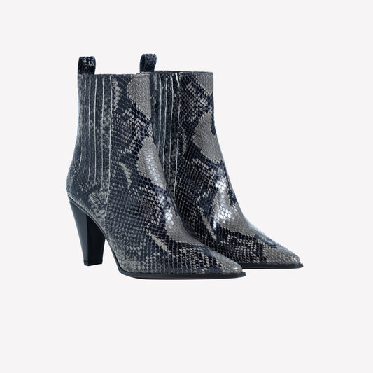 BEATLES IN LAMB PRINT PYTHON GREY WITH HIGH HEEL NOVA - Products | Roberto Festa