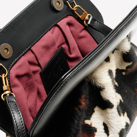 POUCH BAG IN HORSE TRICOLOR OFELIA - Multicolor | Roberto Festa