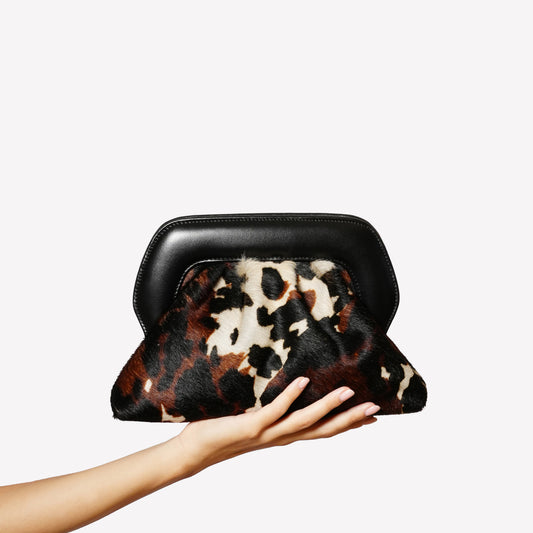 POUCH BAG IN HORSE TRICOLOR OFELIA - Multicolor | Roberto Festa