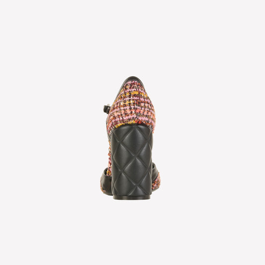 OLIMPYA T-STRAP PUMP IN MULTICOLOR BOUCLÉ - Multicolor | Roberto Festa