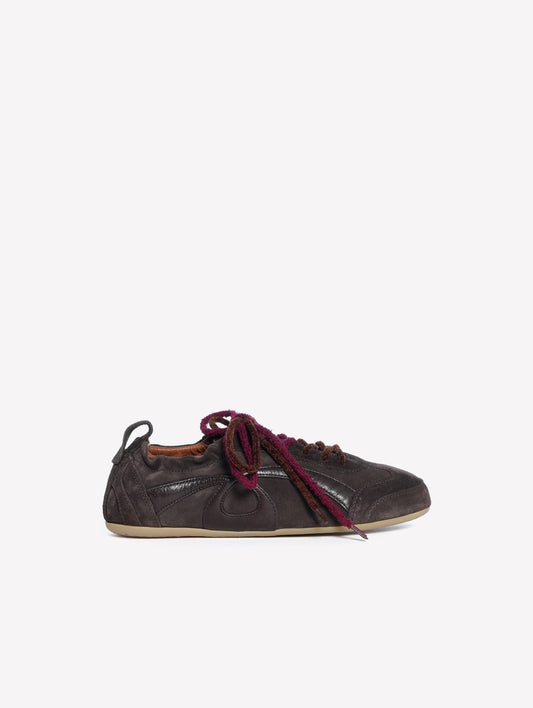 SNEAKER IN CAMOSCIO MORO OMEGA - Marrone | Roberto Festa