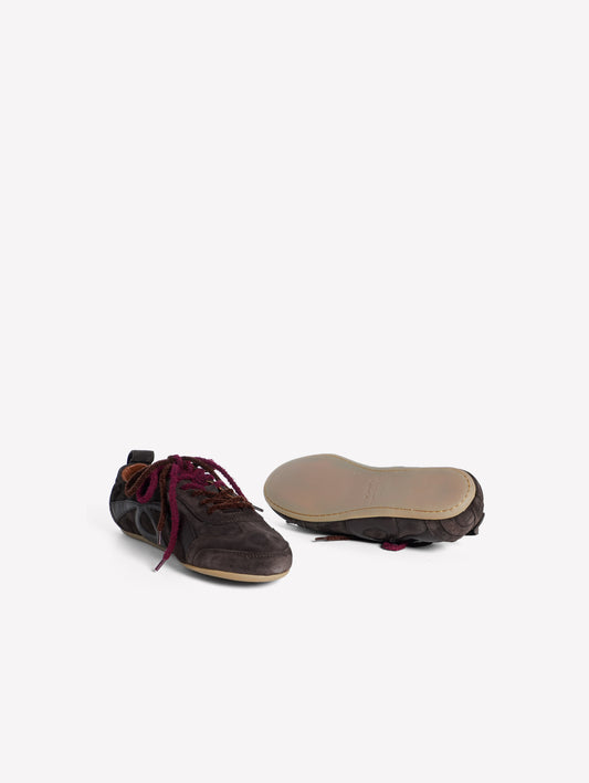 SNEAKER IN CAMOSCIO MORO OMEGA - Marrone | Roberto Festa