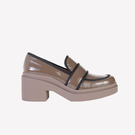 PERCY LOAFER IN TAUPE PATENT - Loafers | Roberto Festa