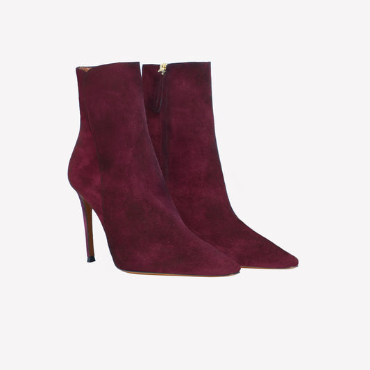 BORDEAUX SUEDE BOOT WITH HIGH HEEL SAKI - Bordeaux | Roberto Festa