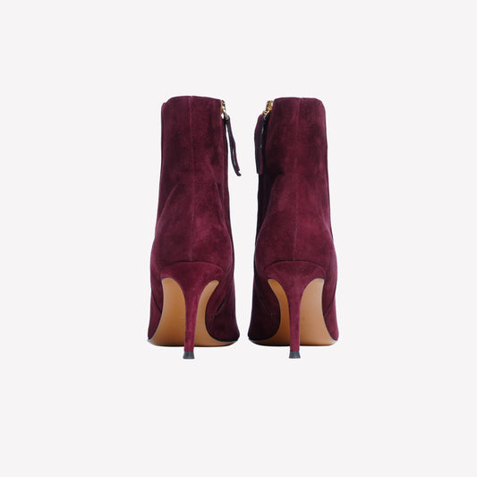 BORDEAUX SUEDE BOOT WITH HIGH HEEL SAKI - Bordeaux | Roberto Festa