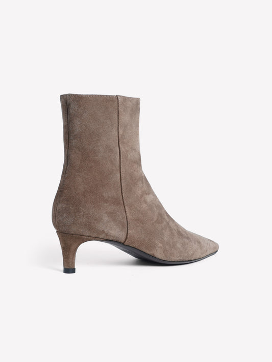 STIVALETTO IN CAMOSCIO TAUPE CON TACCO MEDIO SAMY - Taupe | Roberto Festa