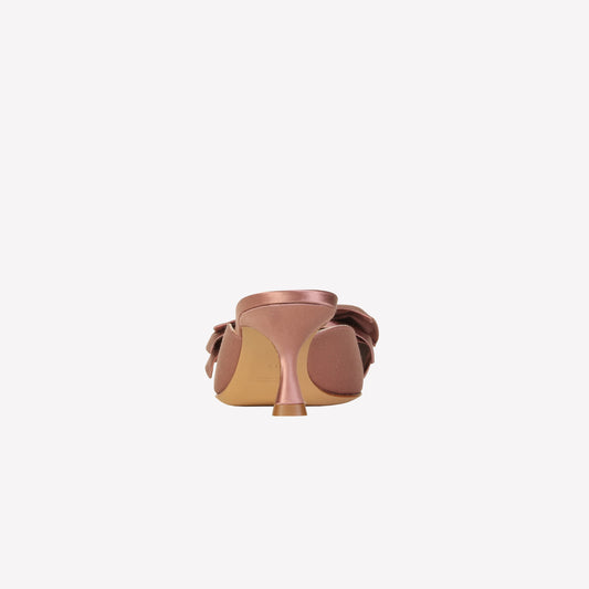 sabot con fiocco in raso tan solis - Rosa | Roberto Festa