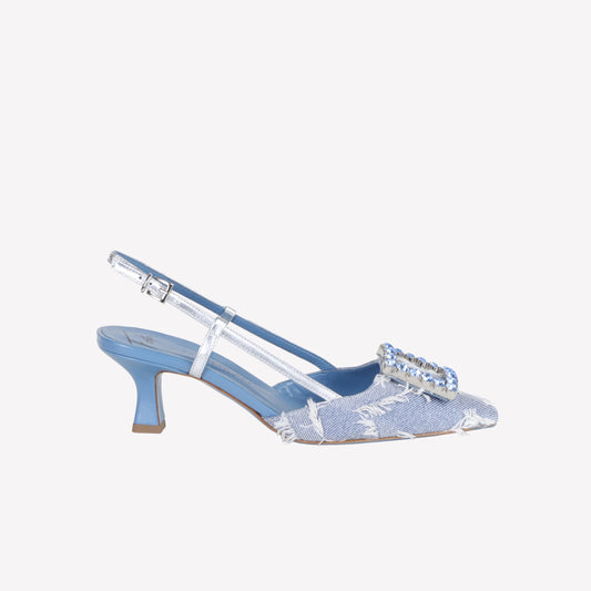 SLINGBACK IN GWINET WITH TONE ON TONE ACCESSORY STEFY -  New arrivals | Roberto Festa