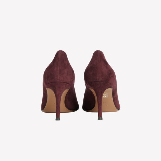 BURGUNDY SUEDE PUMP WITH HIGH HEEL TIRSA - Bordeaux | Roberto Festa