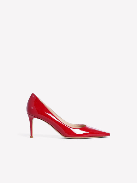 RED PATENT LEATHER PUMPS WITH MEDIUM HEEL TIRSA - Products | Roberto Festa