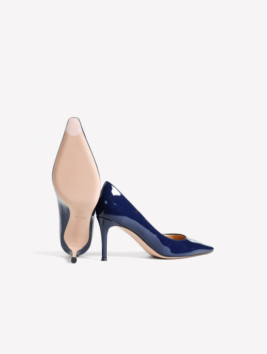 DECOLLETE' IN VERNICE BLU CON TACCO MEDIO TIRSA - Blu | Roberto Festa