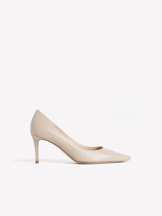 NUDE NAPPA LEATHER PUMPS WITH MEDIUM HEEL TIRSA - Products | Roberto Festa