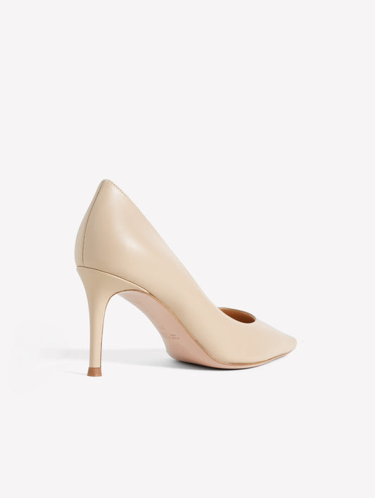 NUDE NAPPA LEATHER PUMPS WITH MEDIUM HEEL TIRSA - Beige | Roberto Festa