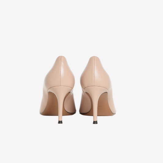 NUDE CALF PUMP WITH HIGH HEEL TIRSA - Beige | Roberto Festa
