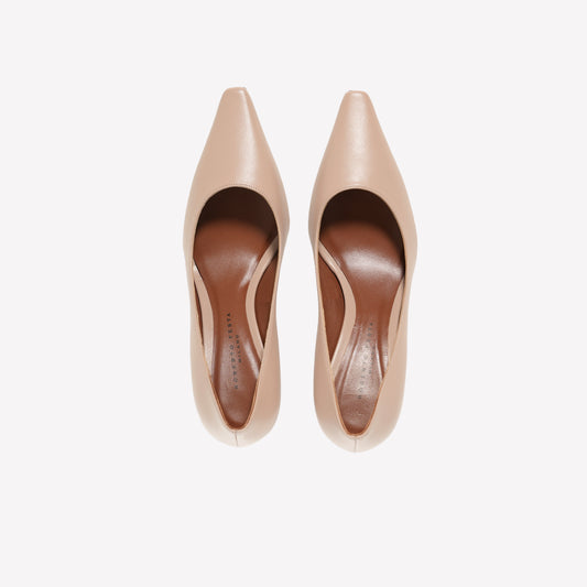 NUDE CALF PUMP WITH HIGH HEEL TIRSA - Beige | Roberto Festa