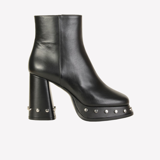 VERMONT ANKLE BOOT WITH STUDS AND PLATFORM - Nero | Roberto Festa