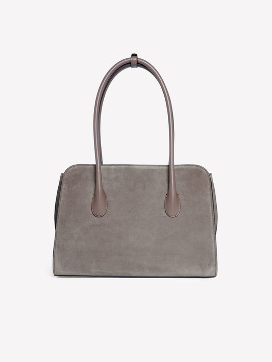 BORSA A SPALLA IN CAMOSCIO TAUPE ZETA - Taupe | Roberto Festa