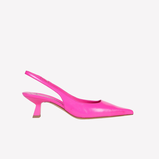 Arabel slingback pumps in barbie nappa leather   - The perfect Guest | Roberto Festa