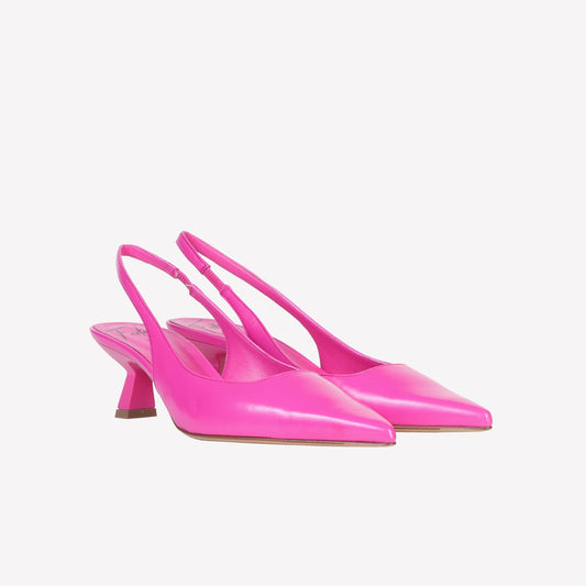 Arabel slingback pumps in barbie nappa leather   - Products | Roberto Festa