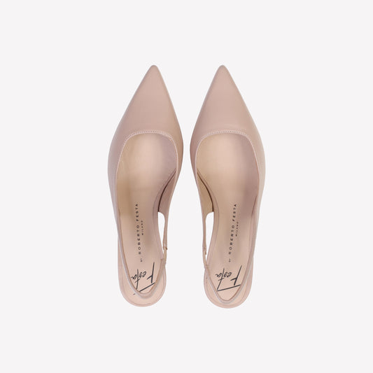 slingback in nappa skin arabel - Beige | Roberto Festa