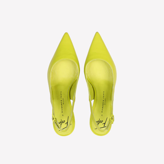 slingback in nappa lime frans - Giallo | Roberto Festa