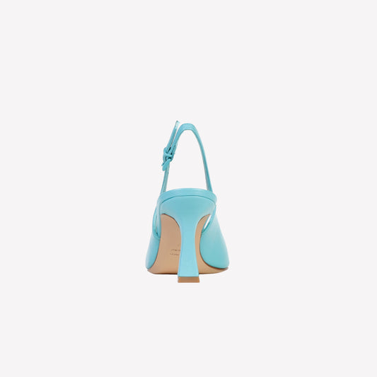 slingback in nappa turquoise frans - Azzurro | Roberto Festa