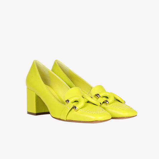 Haraby embellished lime nappa loafer  - Giallo | Roberto Festa