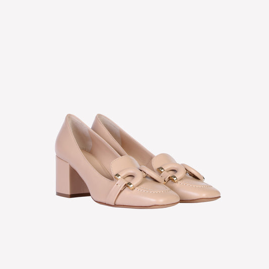 Haraby embellished vanilla nappa loafer - Beige | Roberto Festa