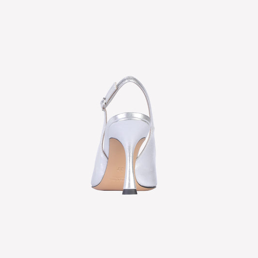 Lavinia slingback pumps silver leather  - Argento | Roberto Festa