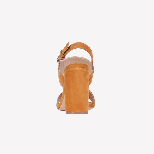 Nevis wood suede sandals with two bands and strap - Leather | Roberto Festa