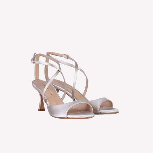 Xose silk pearl sandals - Bridal Shoes | Roberto Festa